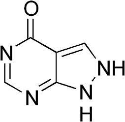Estructura del alopurinol