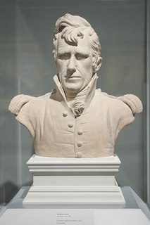 Busto esculpido de Andrew Jackson por el reconocido escultor angloamericano William Rush en estilo neoclásico.