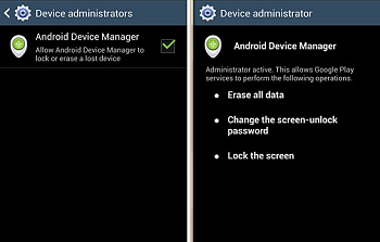 Administrador de dispositivos Android