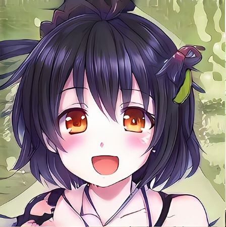 chica anime de pelo negro