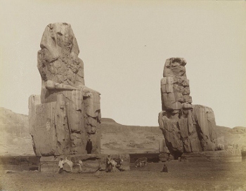 Fotografía de los Colosos de Memnon