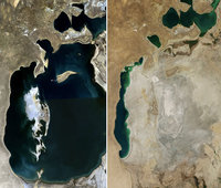 El mar de Aral 1989 vs. 2014