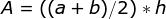 área de un trapezoide
