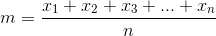 Fórmula para calcular la media en matemáticas