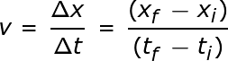 fórmula de velocidad media