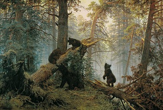 Mañana en un bosque de pinos de Shishkin