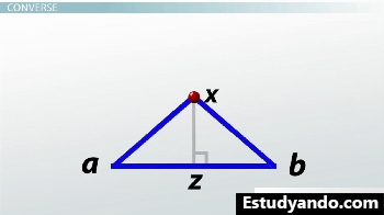 El punto X se cruza con AB en el punto Z