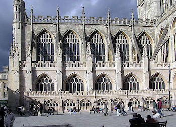 Abadía de Bath con arbotantes