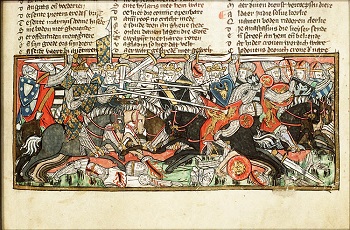 Visigodos luchando contra Clovis