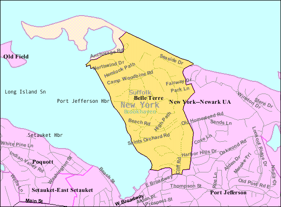 mapa de Belle Terre