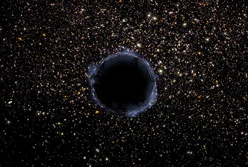 Representación de la NASA de un agujero negro
