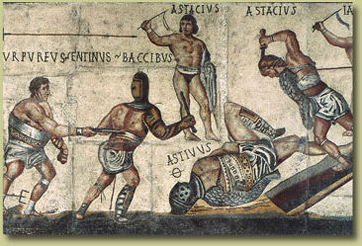 Mosaico de gladiador