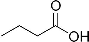 estructura del ácido butanoico