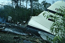 Imagen del accidente de avión