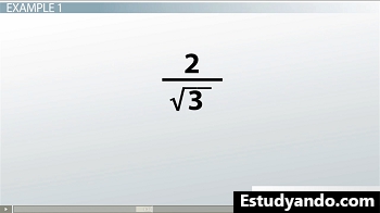 Ejemplo de fracción radical