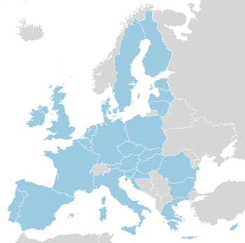Mapa de la Unión Europea