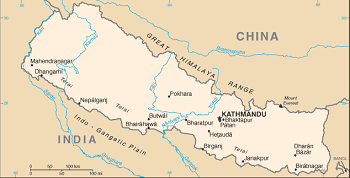 Mapa de nepal