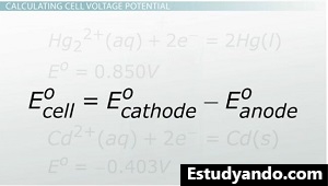 Ecuación de potencial de voltaje de celda