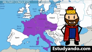 Mapa de las Conquistas de Carlomagno