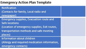 Plantilla de plan de acción de emergencia