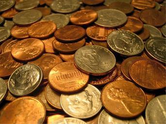 Un montón de monedas americanas