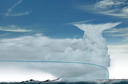 El clima del frente frío se describe en esta imagen. Además, lo que es un frente frío se puede ver representado por la línea azul.