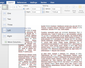 Diseño de columna en Word