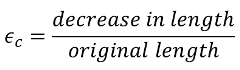 ecuación de deformación compresiva