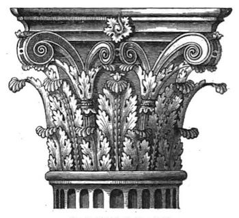 Dibujo de un capitel corintio