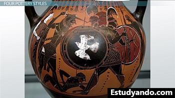 Un ejemplo de cerámica de figuras negras