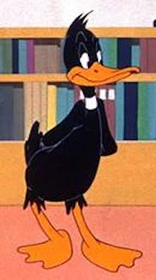 Imagen en color del Pato Lucas. Una imagen fija del Pato Lucas de dibujos animados.