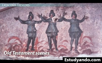 escena de daniel de tres hombres en llamas