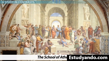 Pintura: Escuela de Atenas, de Rafael