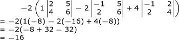 determinante de la matriz 4x4