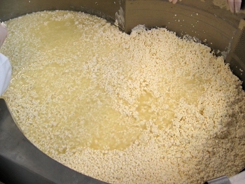 Drenaje del suero en la elaboración de queso
