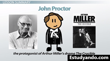 Arthur Miller, John Proctor y volante de The Crucible