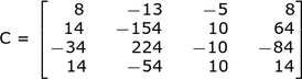 Matriz de cofactores C.
