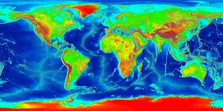 Elevación del mapa terrestre