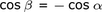 cos (beta) = - cos (alfa)
