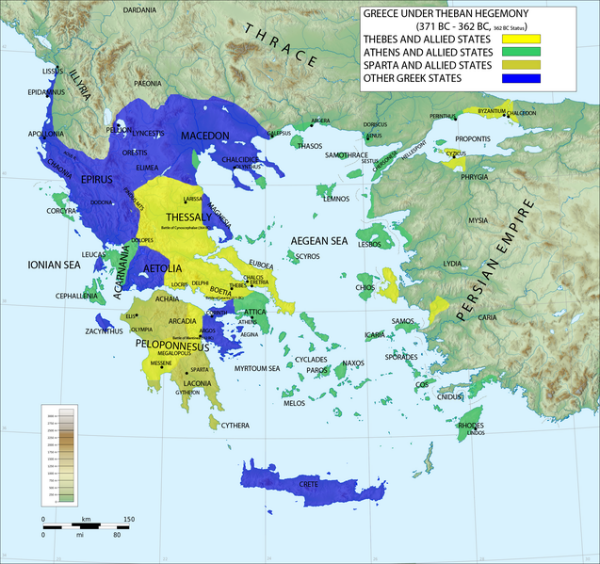 Mapa de la antigua Grecia