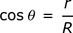 cos_theta = r / R