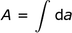A = int_da