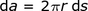 da = 2pi_r_ds