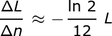 delta L sobre delta n