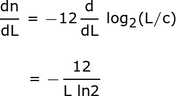 derivada de n