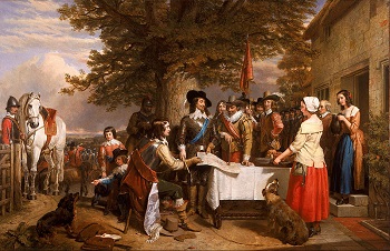 Pintura de Carlos antes de la batalla