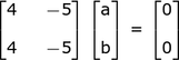 La matriz A - lambda I multiplicada por v1.