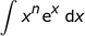integrando_x ^ n_e ^ x