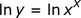 ln (y) = ln (x ^ x)
