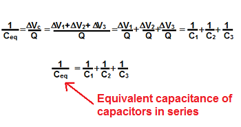 Capacitancia equivalente - serie